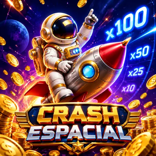Astronauta subindo em órbita durante round de crash Spaceman